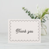 Minimalistisch opgeblazen rand Hartelijk dank Bedankkaart (Staand voorkant)