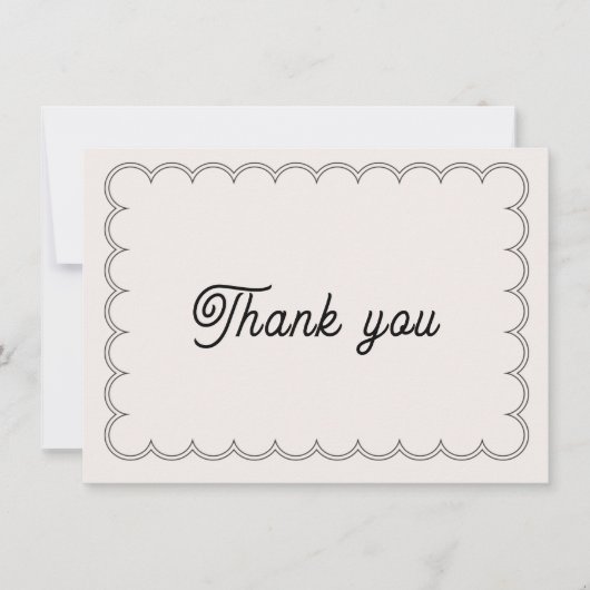 Minimalistisch opgeblazen rand Hartelijk dank Bedankkaart (Voorkant)