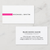 Minimalistisch, opgerold, elegant wit visitekaartje (Voorkant / Achterkant)