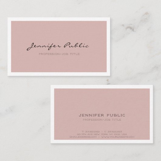 Minimalistisch oppervlak voor professionele gebrui visitekaartje (Voorkant / Achterkant)