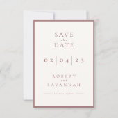 Minimalistisch opslaan Datum Kaart (Voorkant)