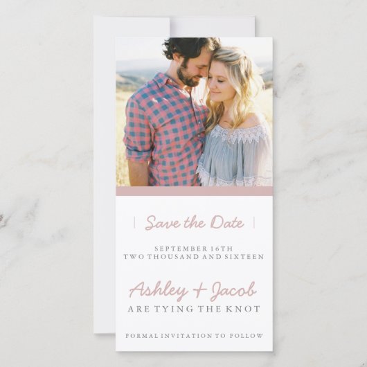 Minimalistisch opslaan Datum| WEDDINGS Save The Date (Voorkant)