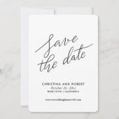 Minimalistisch opslaan van datumhandgeschreven scr save the date (Voorkant)