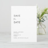 Minimalistisch opslaan van de datum Eenvoudige leg Save The Date (Staand voorkant)