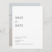 Minimalistisch opslaan van de datum Eenvoudige leg Save The Date (Voorkant / Achterkant)