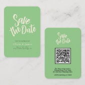 Minimalistisch opslaan van de datum voor het huwel informatiekaartje (Voorkant / Achterkant)