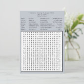 Minimalistisch opslaan van de datum Word Search -  Kaart (Staand voorkant)