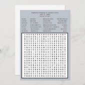 Minimalistisch opslaan van de datum Word Search -  Kaart (Voorkant / Achterkant)
