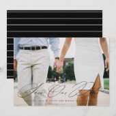 Minimalistisch opslaan van onze datumfotokaart in kaart (Voorkant / Achterkant)