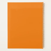 Minimalistisch oranje aangepaste tekst jaar monogr planner (Achterkant)
