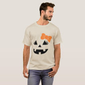 Minimalistisch Oranje boog ontwerp voor Halloween T-shirt (Voorkant volledig)