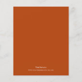 Minimalistisch Oranje foto-BUDGET bruiloft uitnodi (Achterkant)