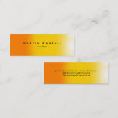 Minimalistisch Oranje geel Visitekaartje (Voorkant / Achterkant)