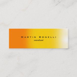 Minimalistisch Oranje geel Visitekaartje