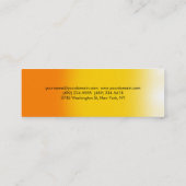 Minimalistisch Oranje geel Visitekaartje (Achterkant)
