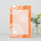 Minimalistisch Oranje Mandala geometrisch bloemenp Briefpapier (Staand voorkant)