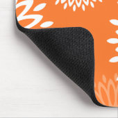 Minimalistisch Oranje Mandala geometrisch bloemenp Muismat (Hoek)