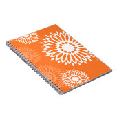 Minimalistisch Oranje Mandala Geometrisch Bloempat Notitieboek (Rechterzijde)