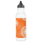 Minimalistisch Oranje Mandala Geometrisch Bloempat Waterfles (Rechts)