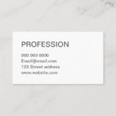 Minimalistisch oranje modern, vetgedrukt visitekaa visitekaartje (Achterkant)