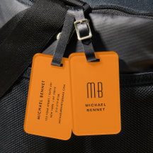 Minimalistisch Oranje Monogram