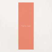 Minimalistisch oranje monogram zalm yogamat (Voorkant)