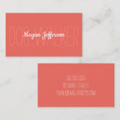 Minimalistisch Oranje tandwieltje Visitekaartje (Voorkant / Achterkant)