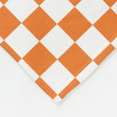 Minimalistisch Oranje wit gecontroleerd Fleece Deken (Hoek)