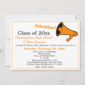 Minimalistisch Oranje Witte Hoogleraar Reunion Kaart (Voorkant)