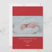 Minimalistisch Ornament Lijst Foto Holiday Kaart (Achterkant)