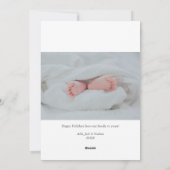 Minimalistisch Ornament Lijst Foto Holiday Kaart (Achterkant)