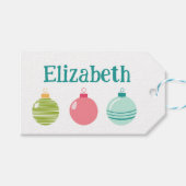 Minimalistisch Ornament Naam Gift Label Cadeaulabel (Voorkant (Horizontaal))