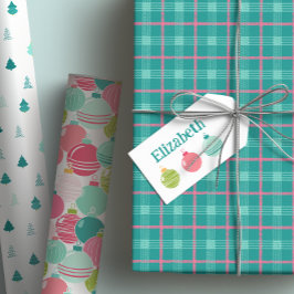 Minimalistisch Ornament Naam Gift Label Cadeaulabel