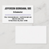Minimalistisch orthodontist Visitekaartje (Voorkant / Achterkant)