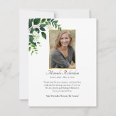 Minimalistisch orthodox Christelijk begrafenisgroe Bedankkaart (Voorkant)