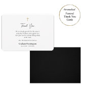 Minimalistisch orthodox Christelijk begrafenismonu Bedankkaart