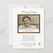 Minimalistisch Orthodox Christelijk Foto Begrafeni Bedankkaart (Voorkant)