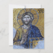 Minimalistisch Orthodox Christelijk Foto Begrafeni Bedankkaart (Achterkant)