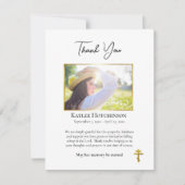 Minimalistisch Orthodox Christelijk Fotomonument Bedankkaart (Voorkant)