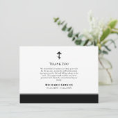 Minimalistisch Orthodox Christelijk Gedenkteken Bedankkaart (Staand voorkant)