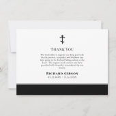 Minimalistisch Orthodox Christelijk Gedenkteken Bedankkaart (Voorkant)