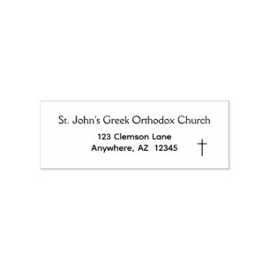 Minimalistisch orthodoxe Christelijke kerk Zelfinktende Stempel