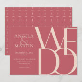 Minimalistisch oud koraal kaart (Voorkant / Achterkant)