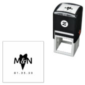 Minimalistisch 'oude' hardeparen naam bruiloft Log Zelfinktende Stempel (In situ)