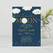 Minimalistisch over het Baby shower van de Maan Kaart (Staand voorkant)