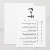 Minimalistisch Over of Onder Vrijgezellenfeest Gam Kaart (Voorkant / Achterkant)