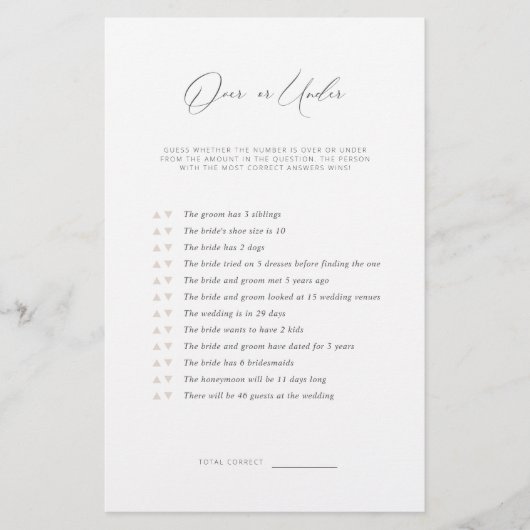 Minimalistisch over of onder Vrijgezellenfeest spe (Voorkant)