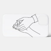 Minimalistisch paar dat handen vasthoudt Telefoonh Case-Mate iPhone Case (Achterkant (horizontaal))