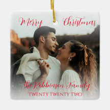 Minimalistisch paar dubbelzijdig foto-rood script