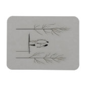Minimalistisch paar moderne lijnkunst magneet (Horizontaal)